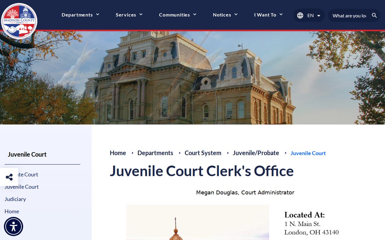 Madison County civil docket image for the separate Juvenile Court Clerk channel