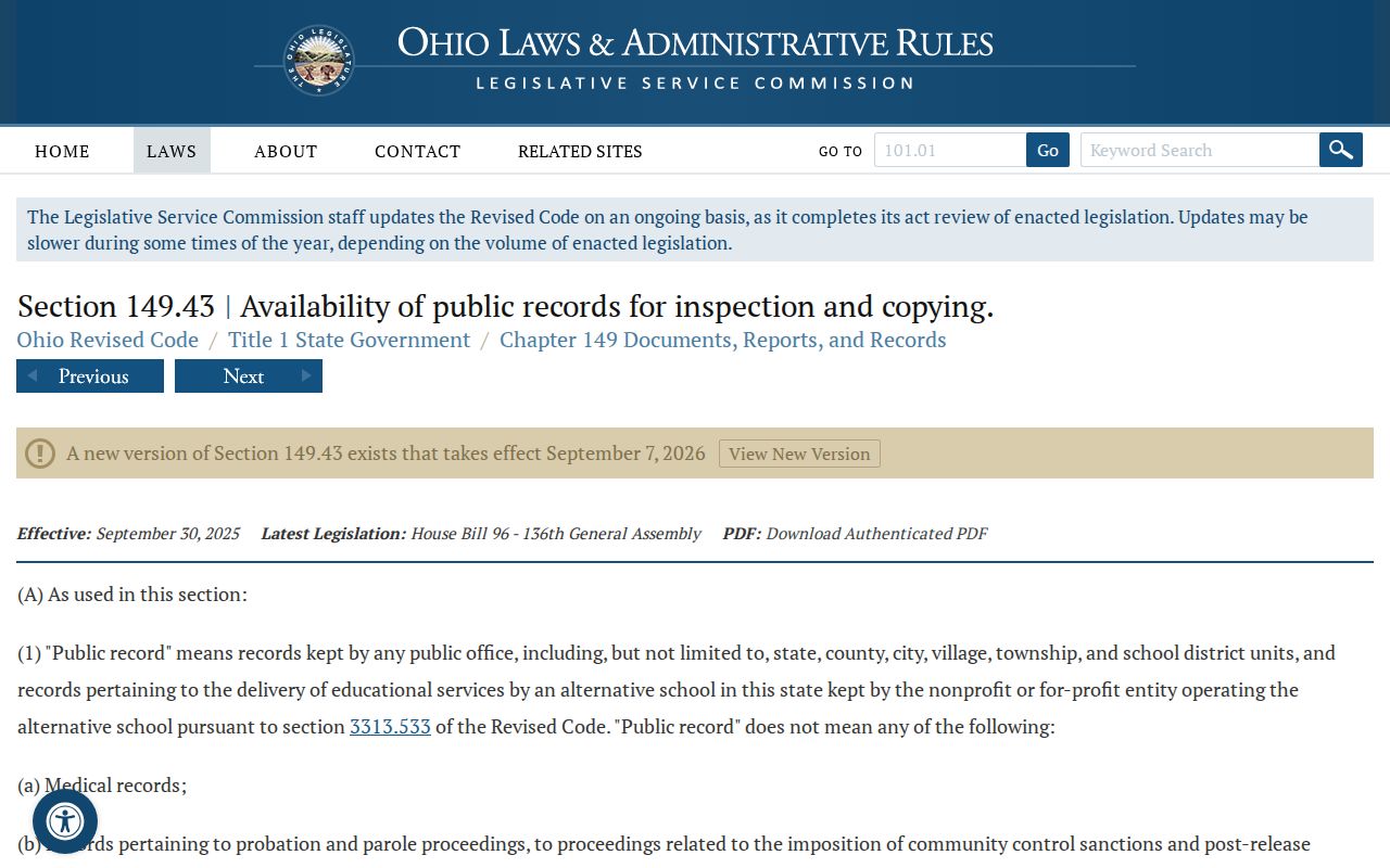 Madison County court records Ohio Public Records Act source