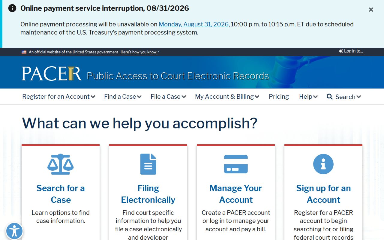 Madison County court records federal PACER access boundary