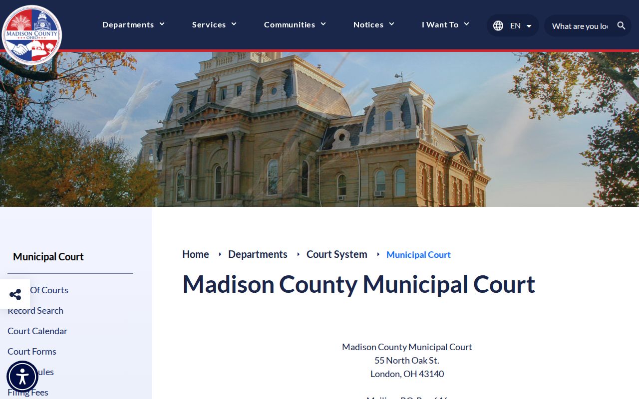 London court docket Municipal Court location and hours source