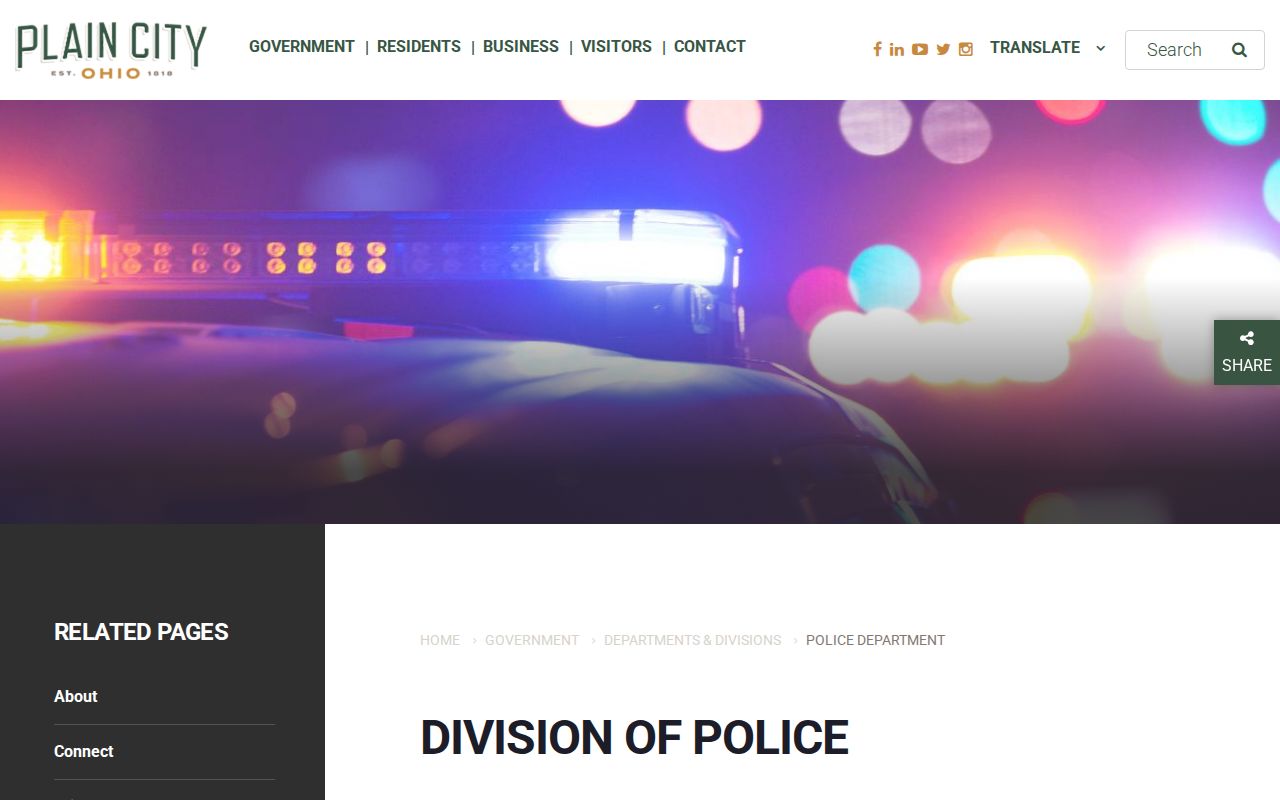 Plain City court docket police department navigation source